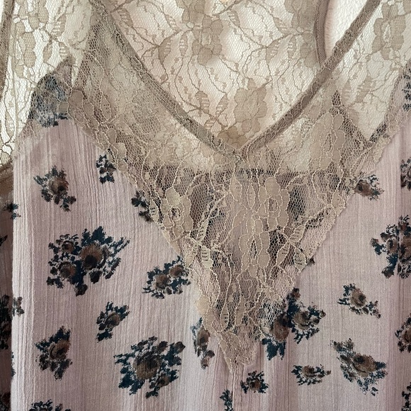 Free People Floral Lace Fringe Camisole/Tank Bell Trapeze Size XS - Picture 10 of 11